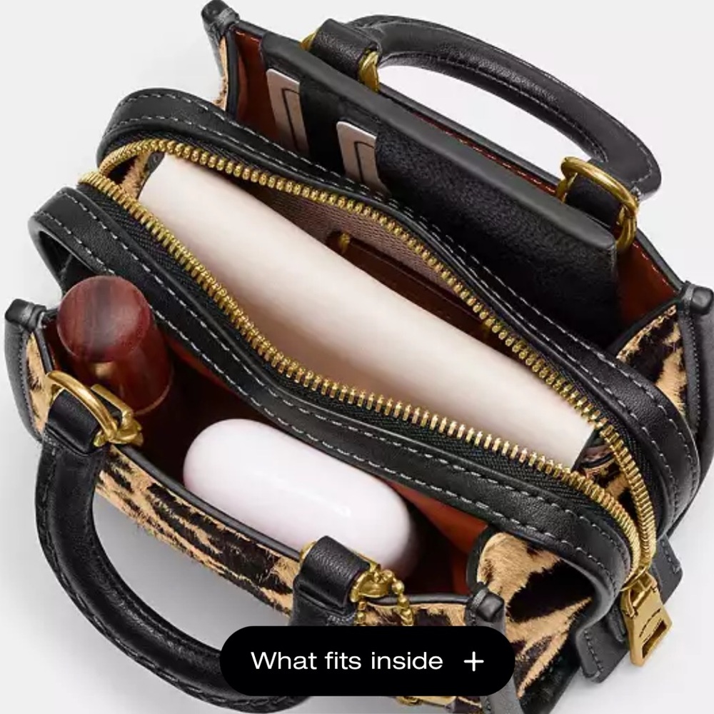 Coach Rogue Hair-calf With Leopard Print Bag - Picture 3 of 7